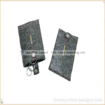 Key Bag with Metal Button Ring